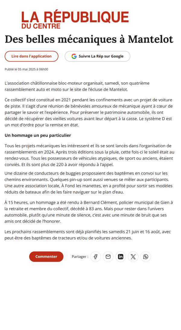 Des belles mécaniques à Mantelot