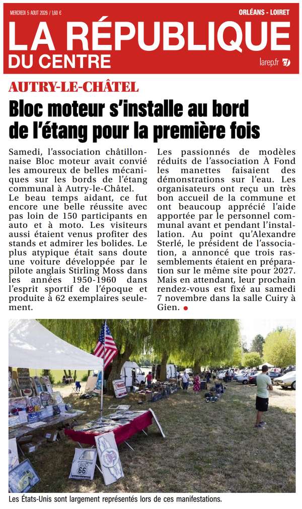 Bloc Moteur s'installe au bord de l'étang pour la première fois